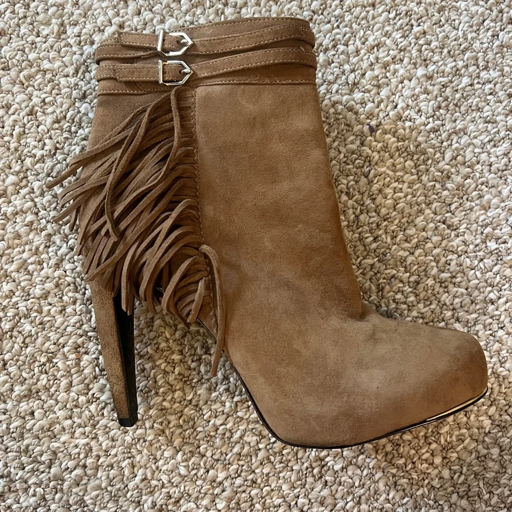 Sam Edelman Brown Keegan Ankle Boots with Fringe, Western feel, Women’s Size 7.5 - Picture 8 of 9